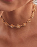 Chrysanthemum Choker & Stud Earrings Set