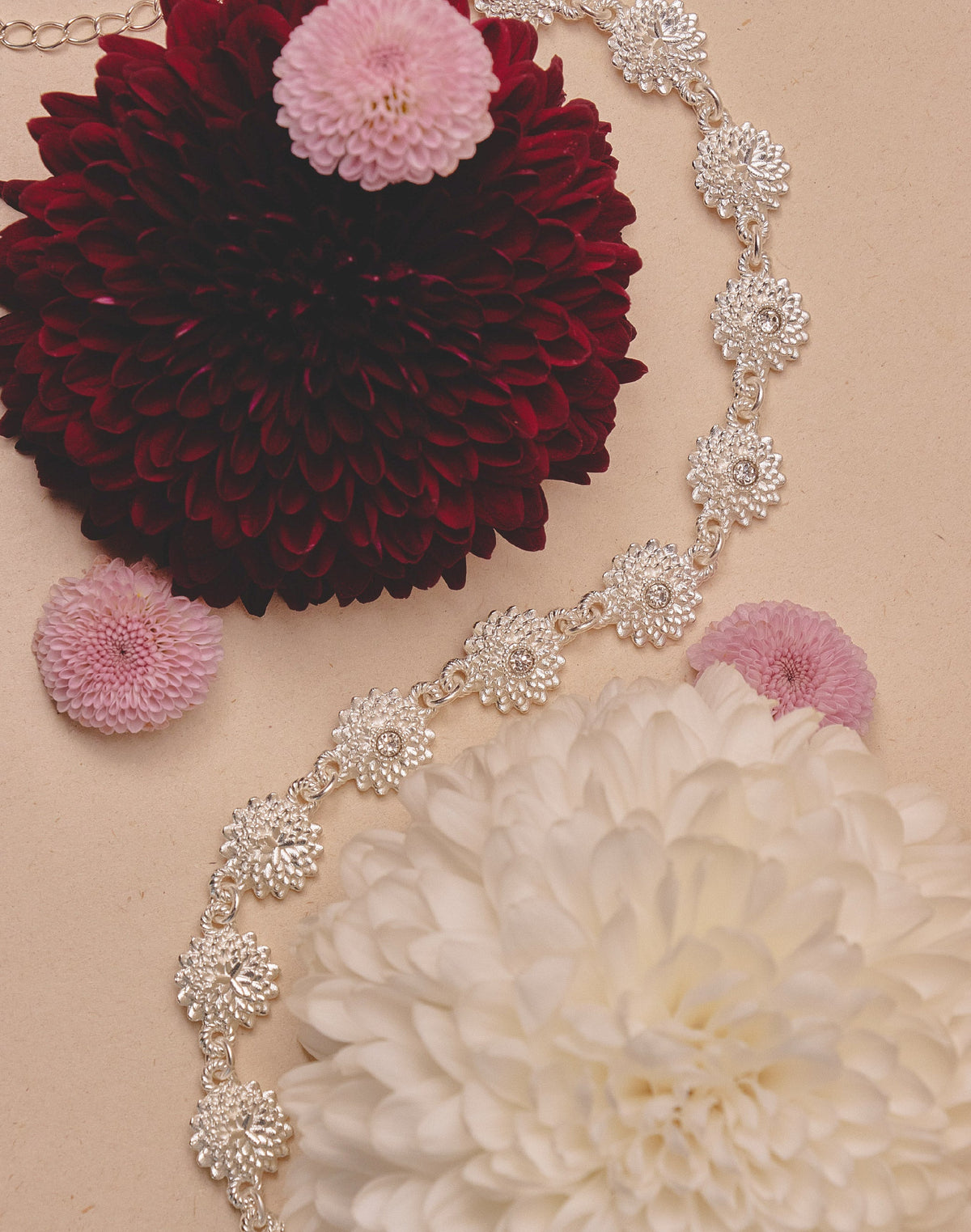 Chrysanthemum Choker & Stud Earrings Set