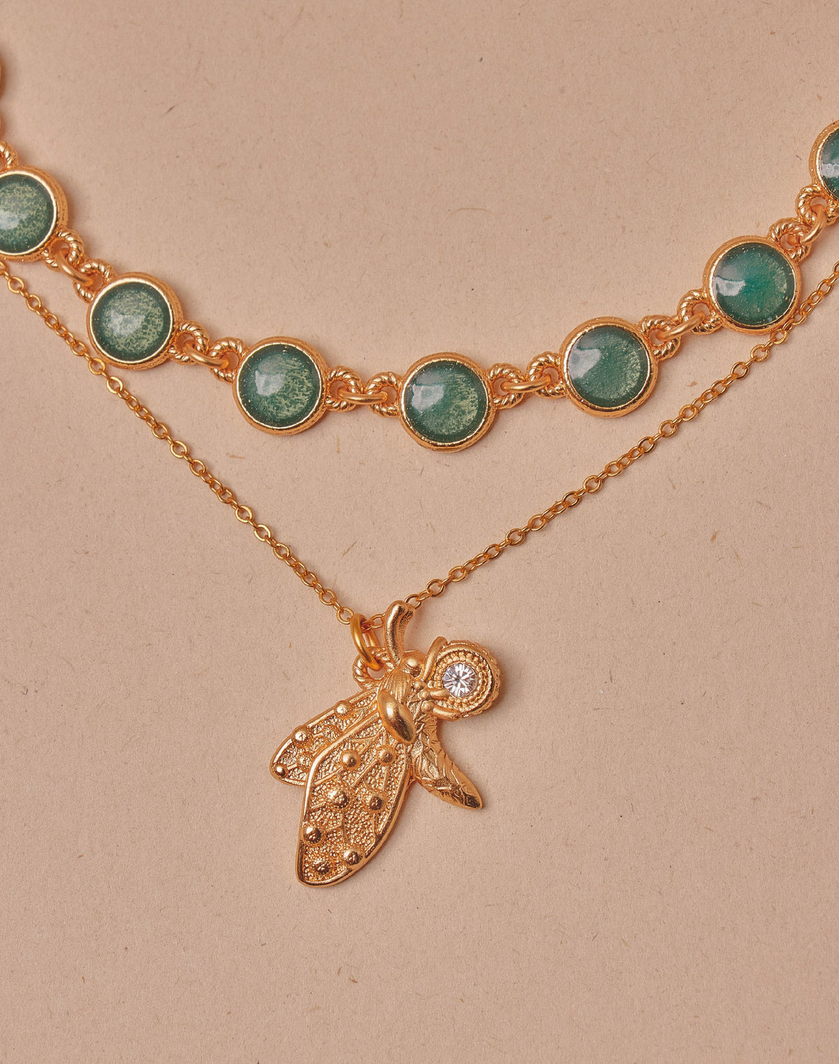 2-Piece Moth Necklace Set