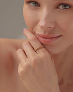 Heartbeat Gold 925 Sterling Silver Ring