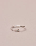 Twist Crystal 925 Sterling Silver Ring