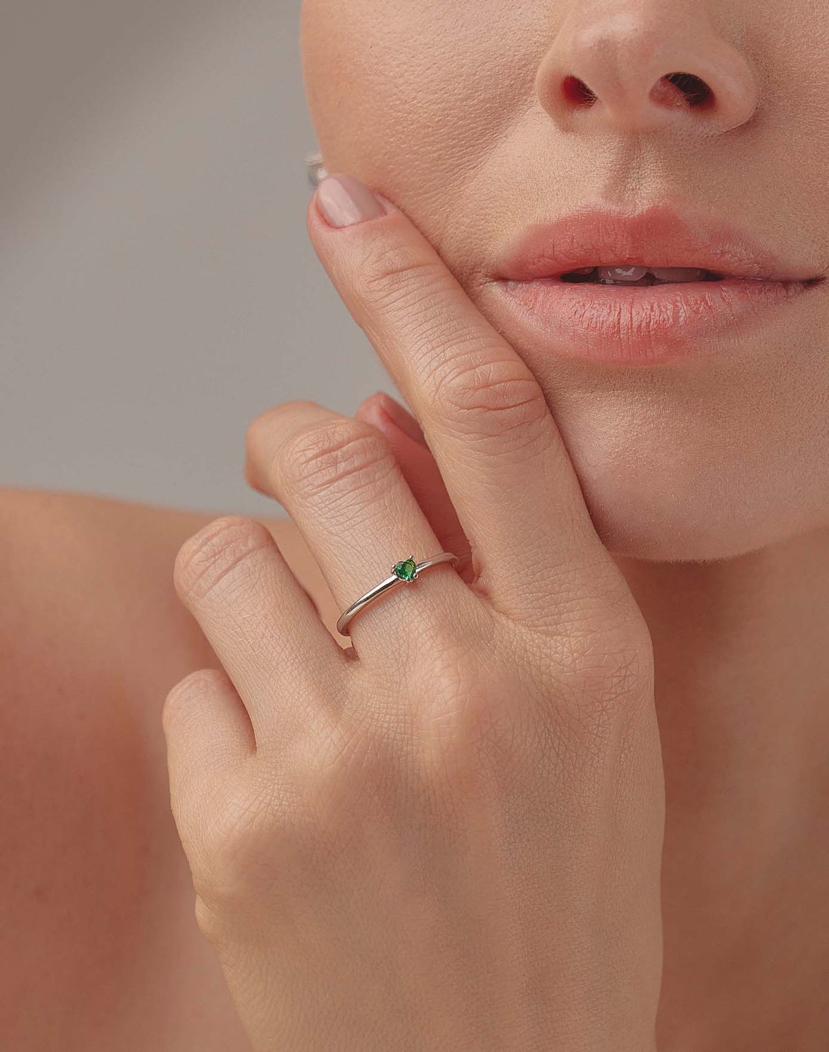 Anillo en Plata 925 Zircón Emerald Love