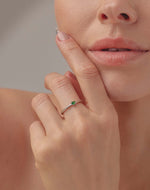 Anillo en Plata 925 Zircón Emerald Love