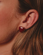 Bold Heart Stud Earrings