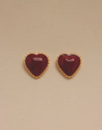 Bold Heart Stud Earrings