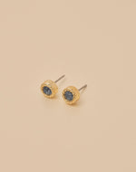 Deep Blue Crystal Stud Earrings
