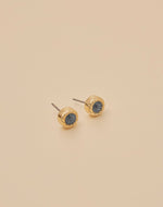 Deep Blue Crystal Stud Earrings