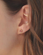 Cherry Crystal Stud Earrings