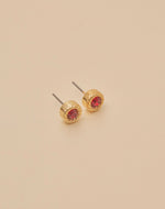 Cherry Crystal Stud Earrings