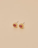 Cherry Crystal Stud Earrings