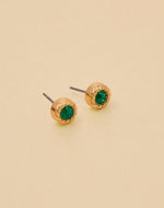 Aretes Cristal Verde Selva