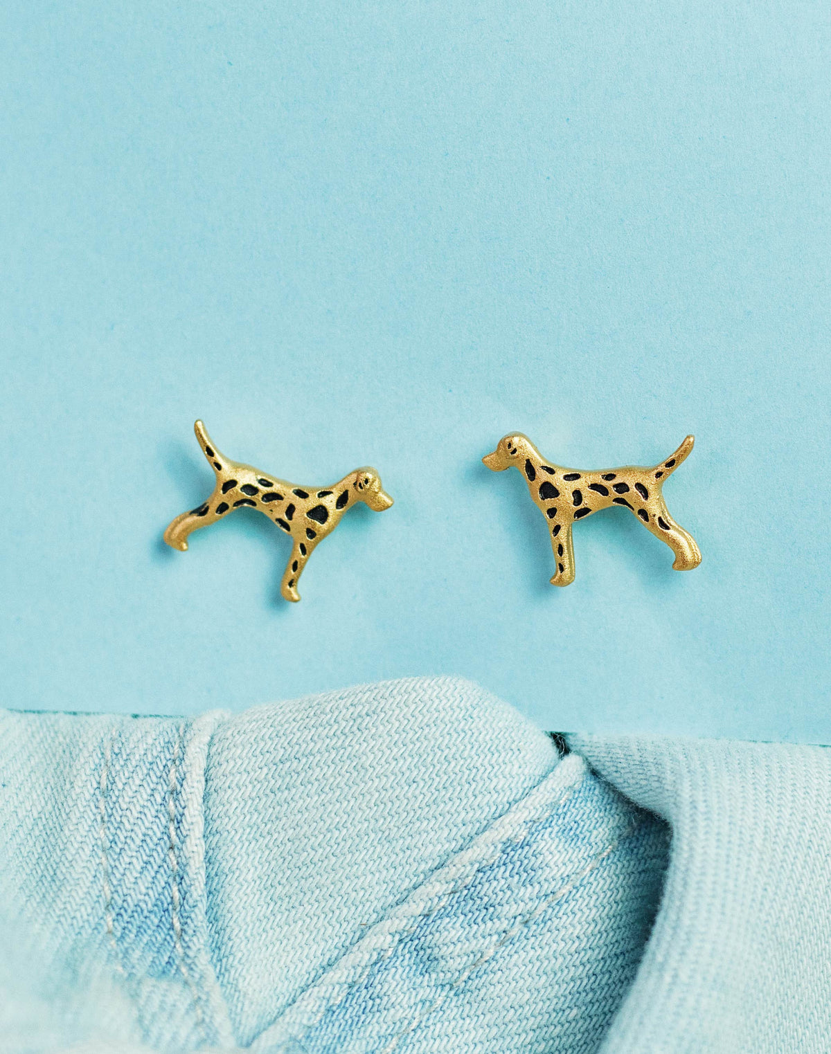 Dalmatian Polka Dot Stud Earrings