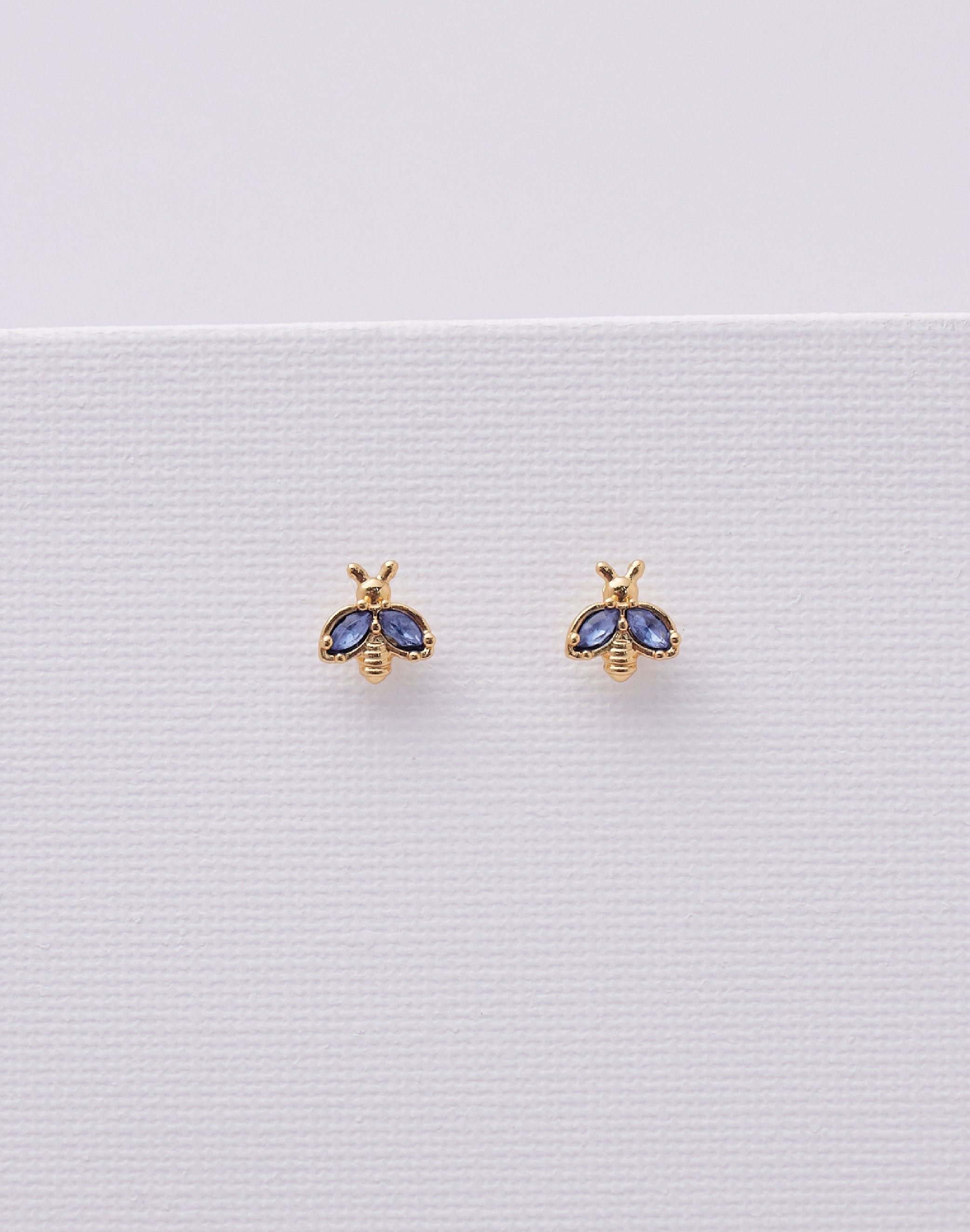 Aretes Mini Abeja Navy