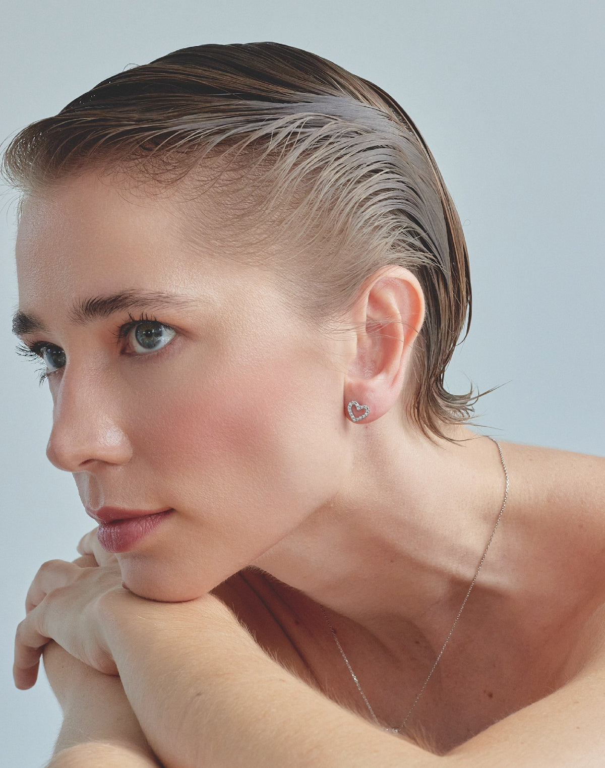 Aretes en Plata 925 Corazón Clear