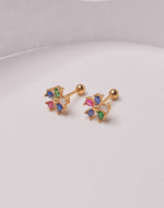 Aretes en Plata 925 Flor Colorful
