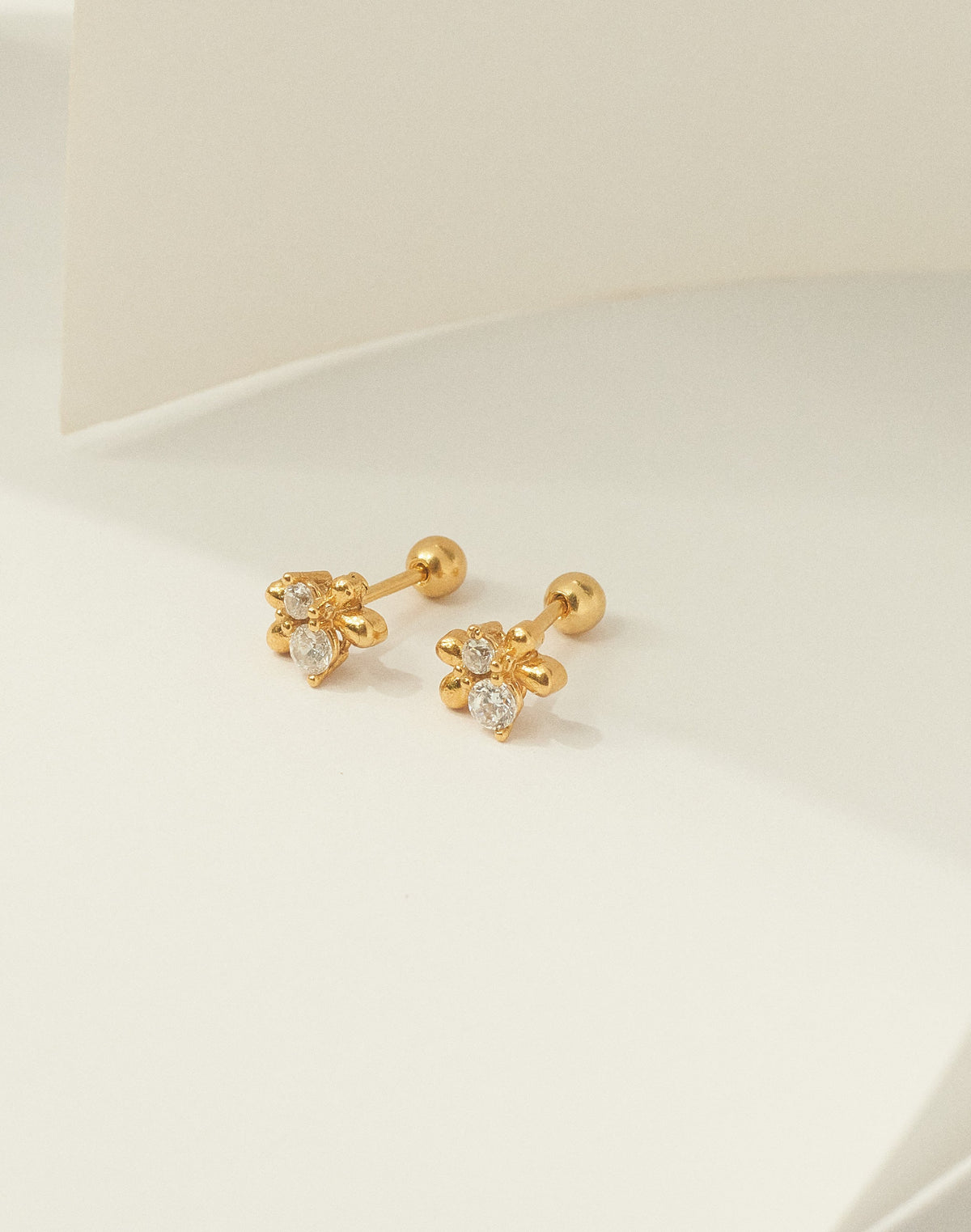 Clear Zircon Silver Earrings