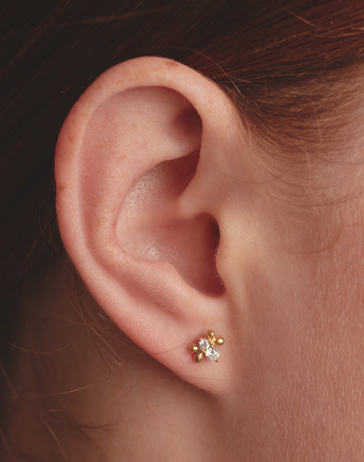 Clear Zircon Silver Earrings