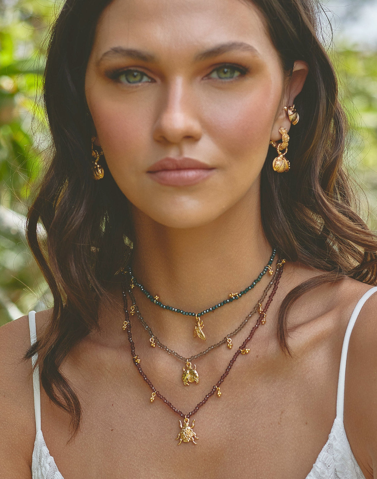 Garden Beetle Necklace