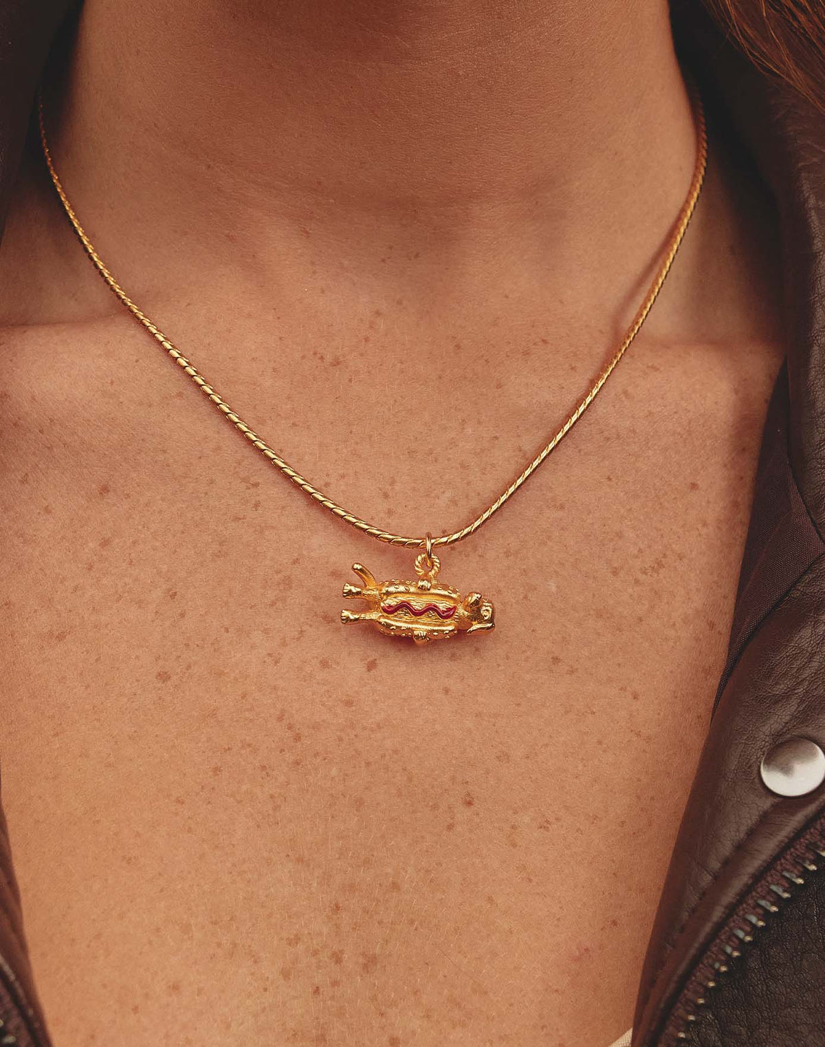 Hot Dog Necklace