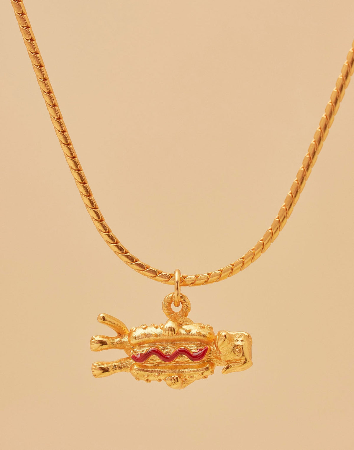 Hot Dog Necklace
