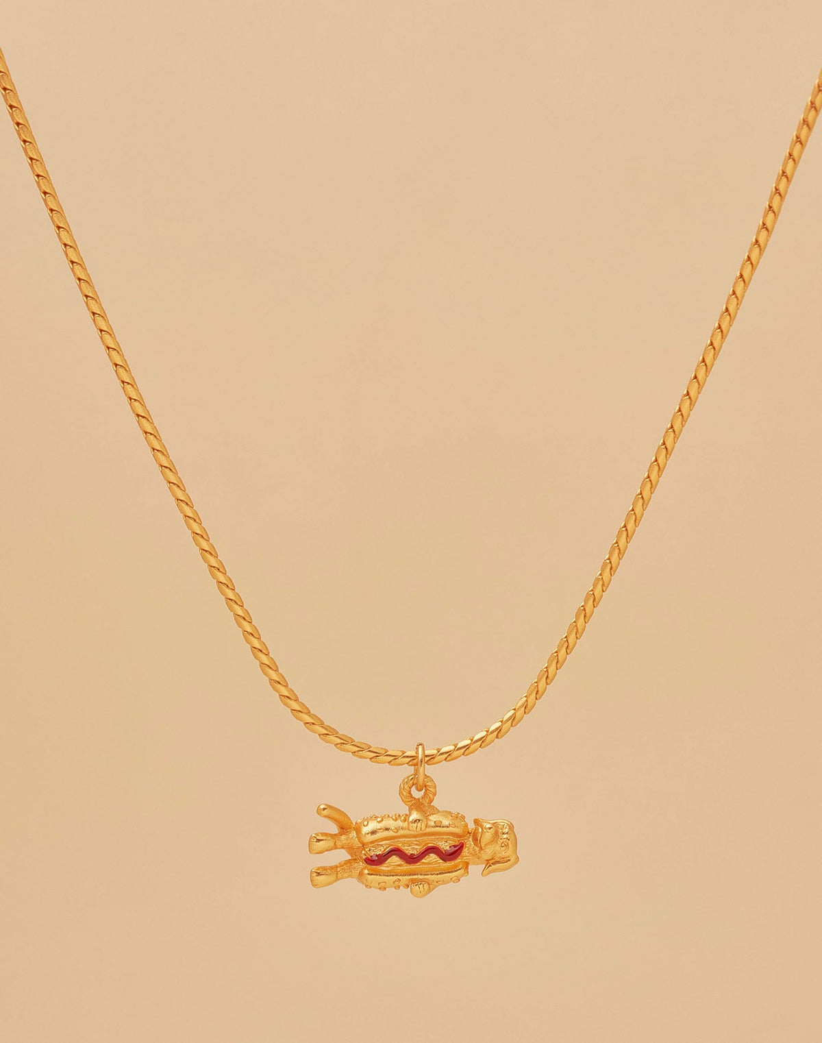 Hot Dog Necklace