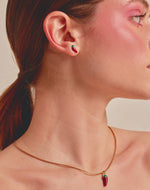 Hot Chili Stud Earrings & Necklace Set