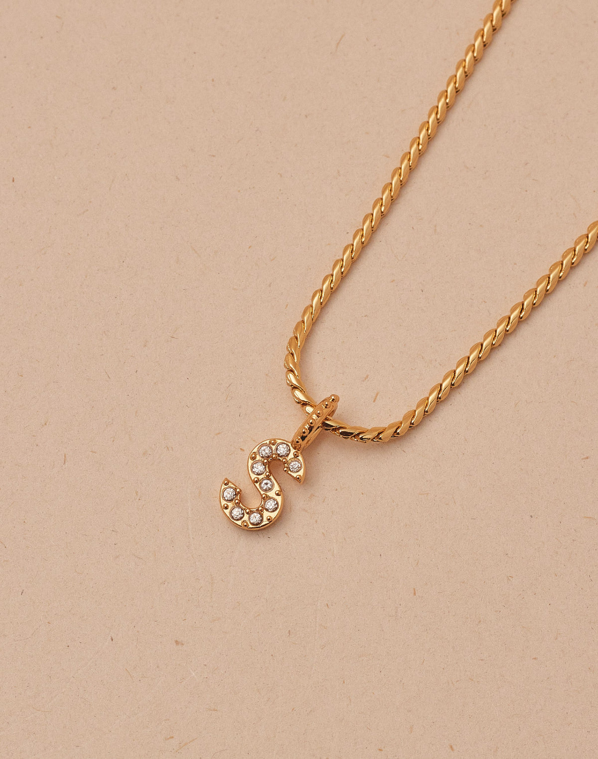 Crystal Letter Necklace