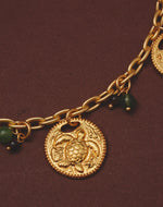 Maxi Collar + Aretes Monedas Selva Verde