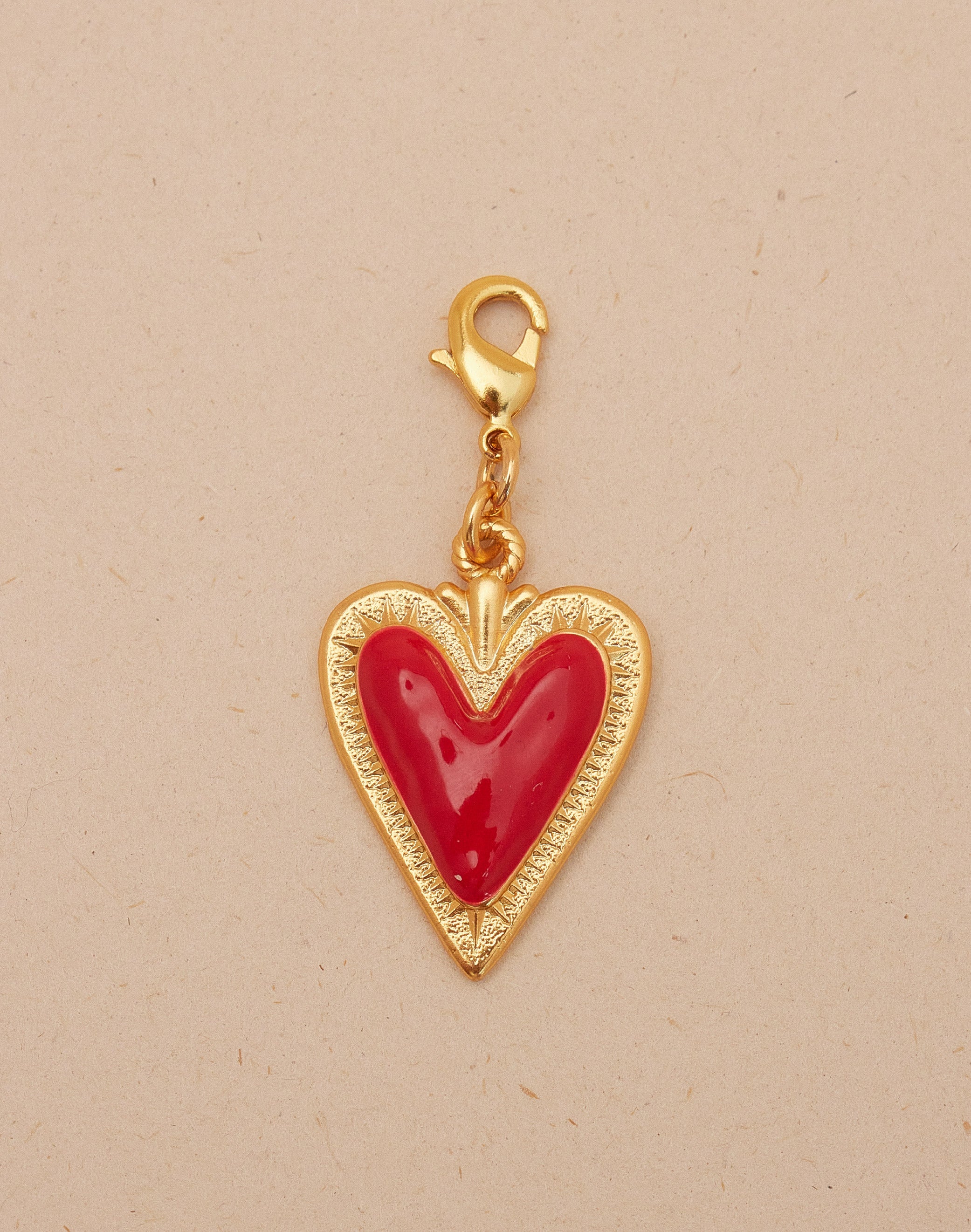 Mini Flaming Heart Charm
