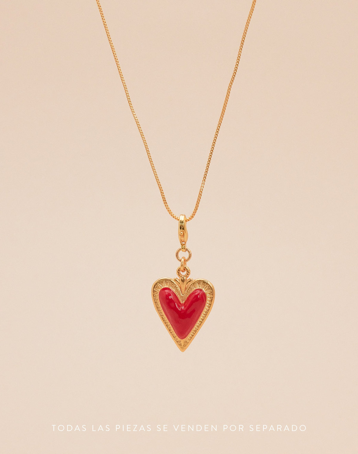 Mini Charm Corazón de Fuego