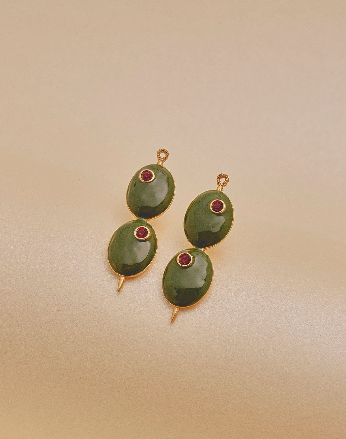 Olive Drop Earrings