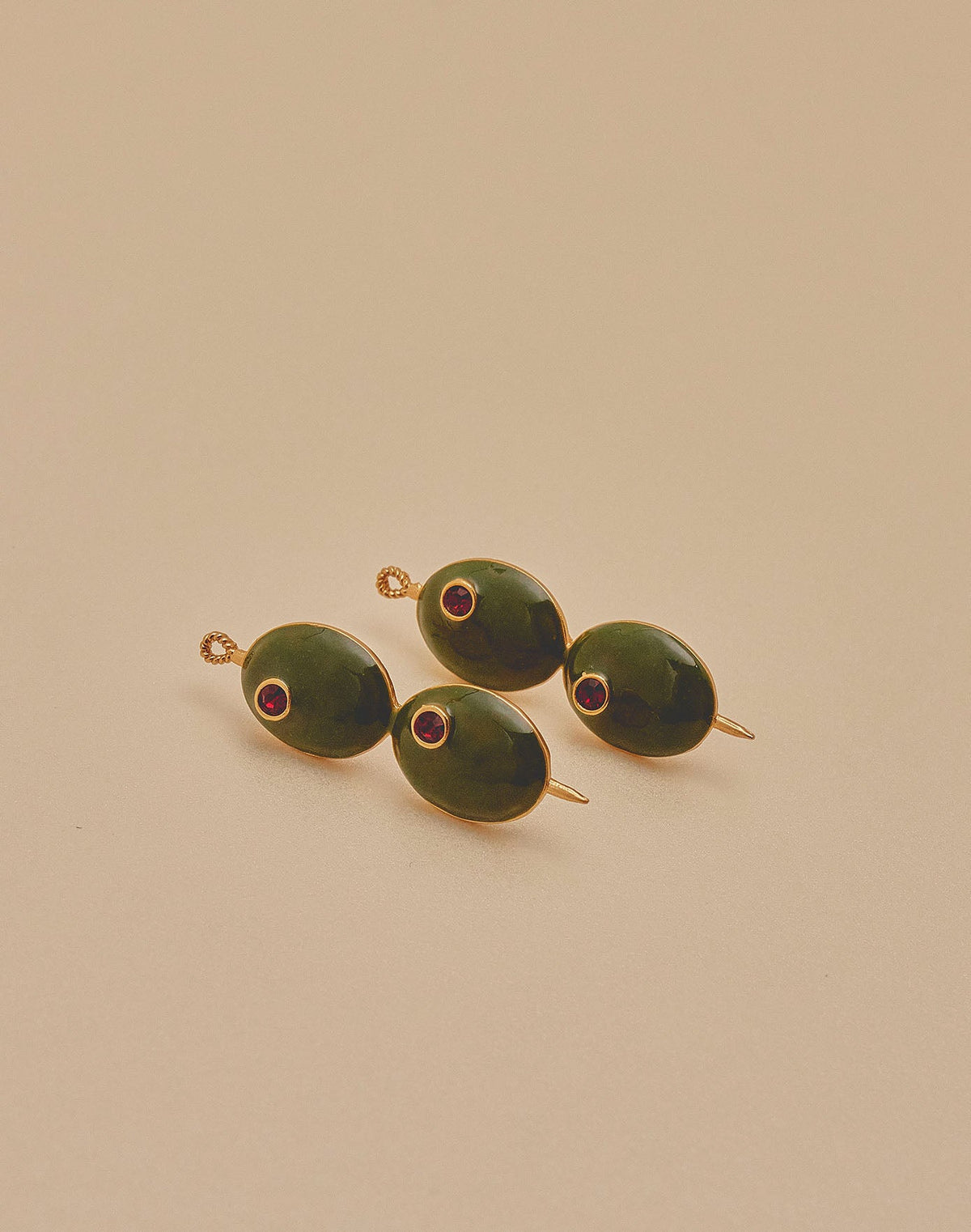 Olive Drop Earrings