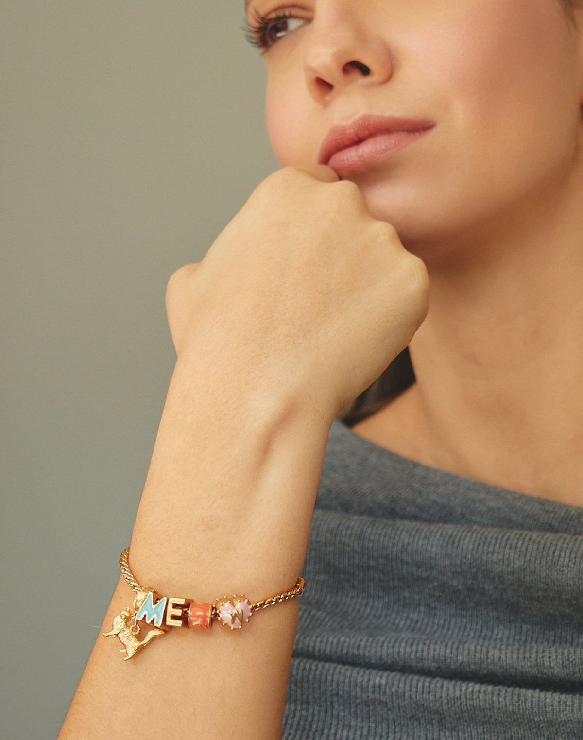 Meow Cat Charm Bracelet