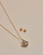 Set Collar + Aretes Saturno