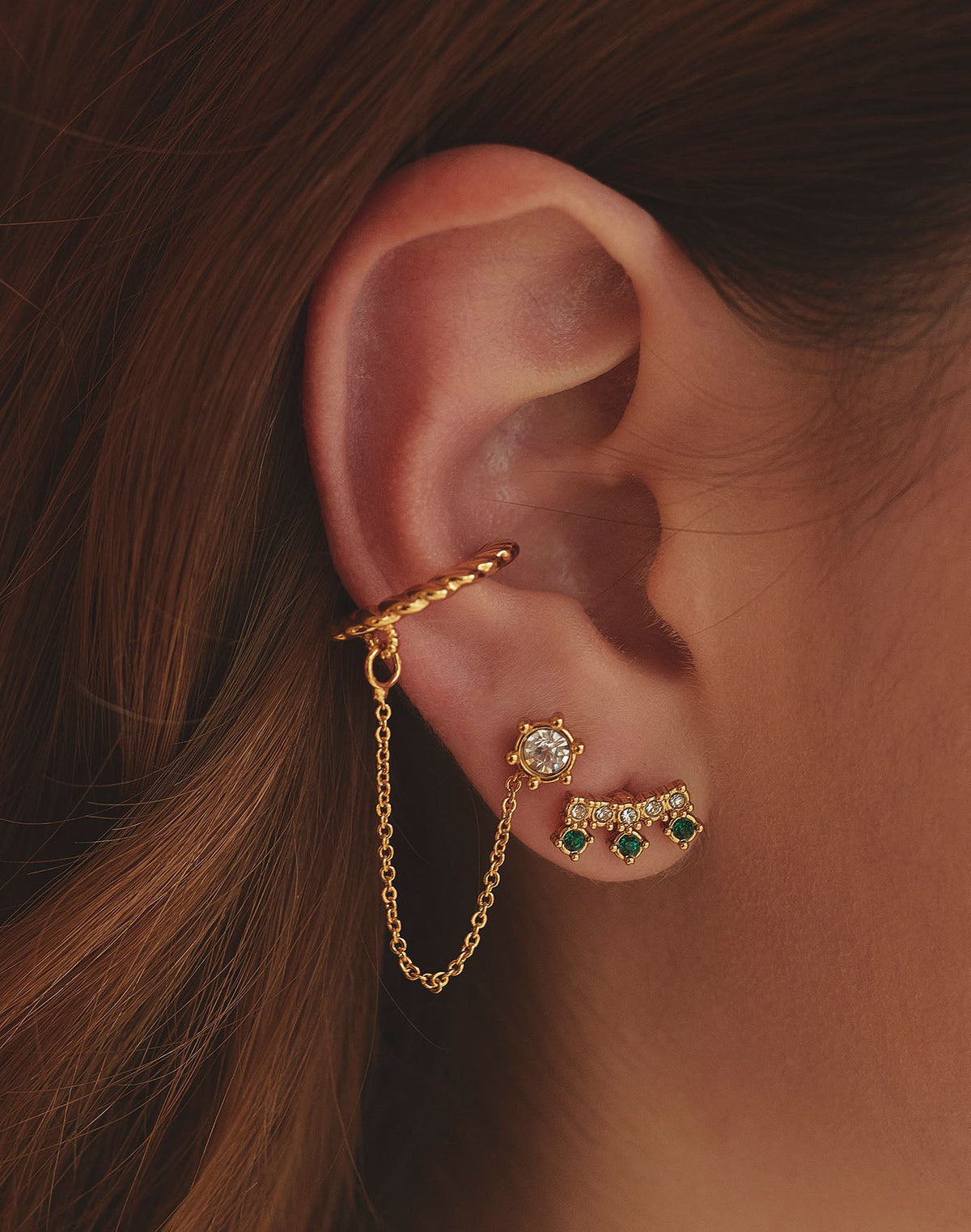 2-piece Silecia Earrings & Ear Cuff Set