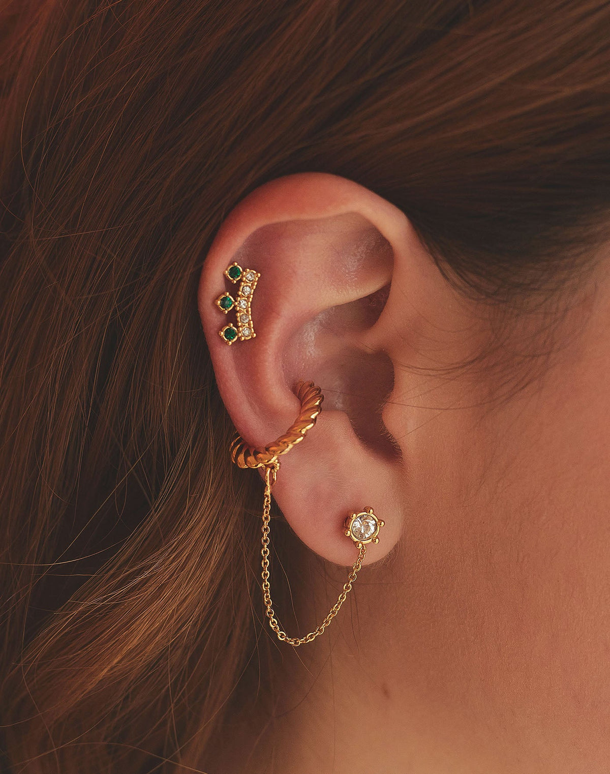 2-piece Silecia Earrings & Ear Cuff Set