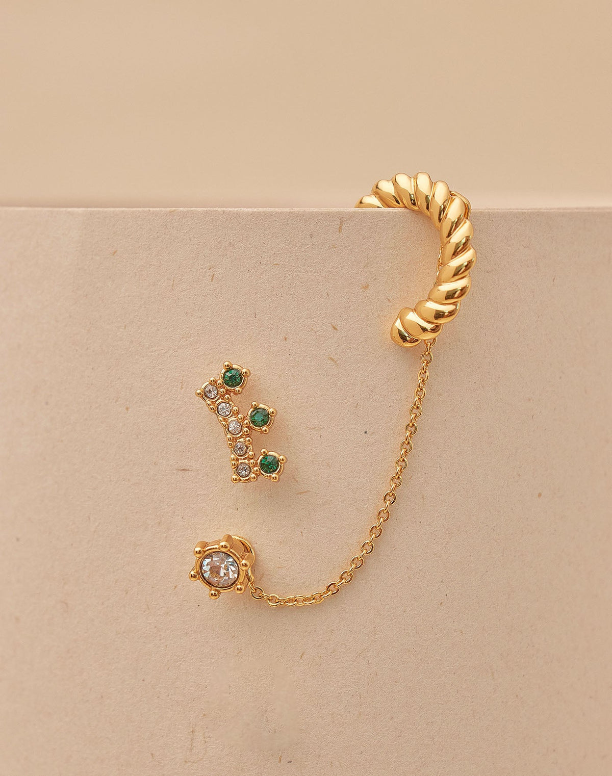 2-piece Silecia Earrings & Ear Cuff Set