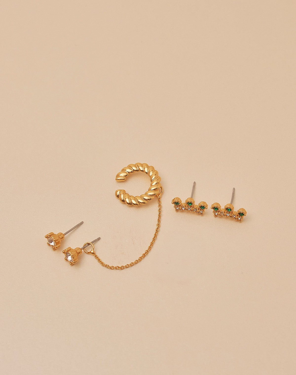 2-piece Silecia Earrings & Ear Cuff Set