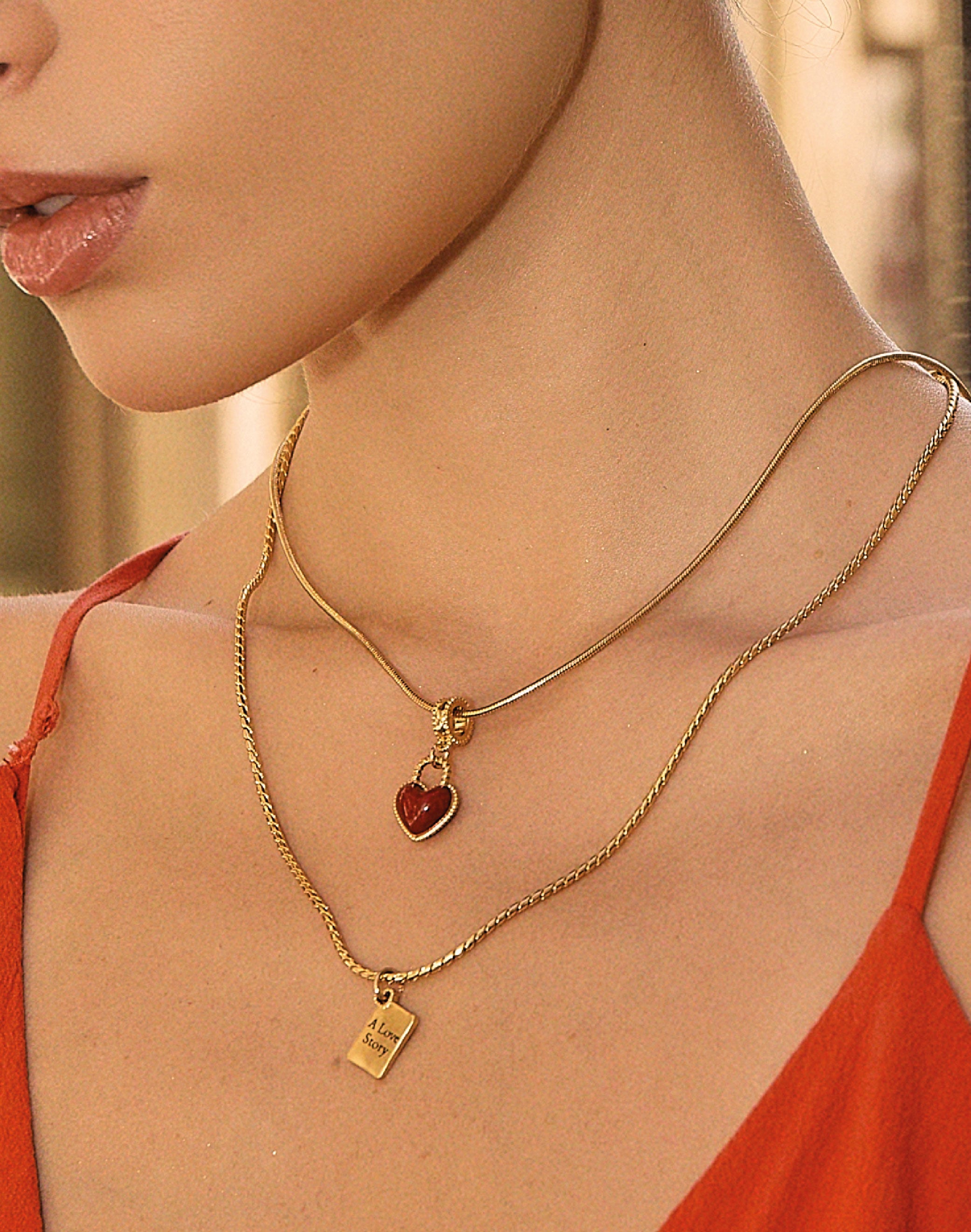 Set of 2 Love Letter Necklaces