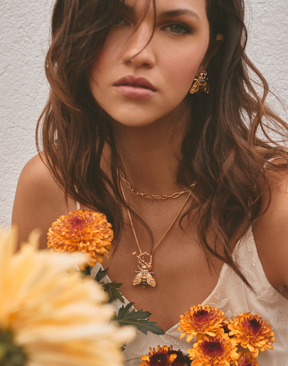 Set de 2 Collares Panal de Abeja