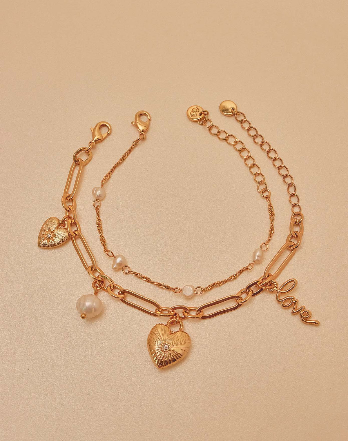 Set de 2 Pulseras Love
