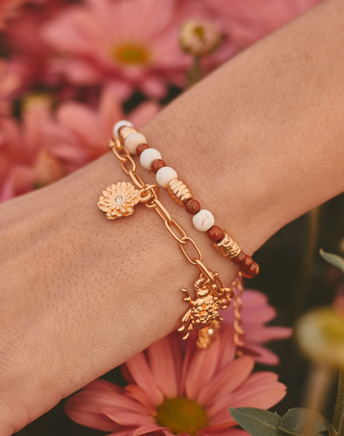 2-Piece Garden Multicharm Bracelet Set