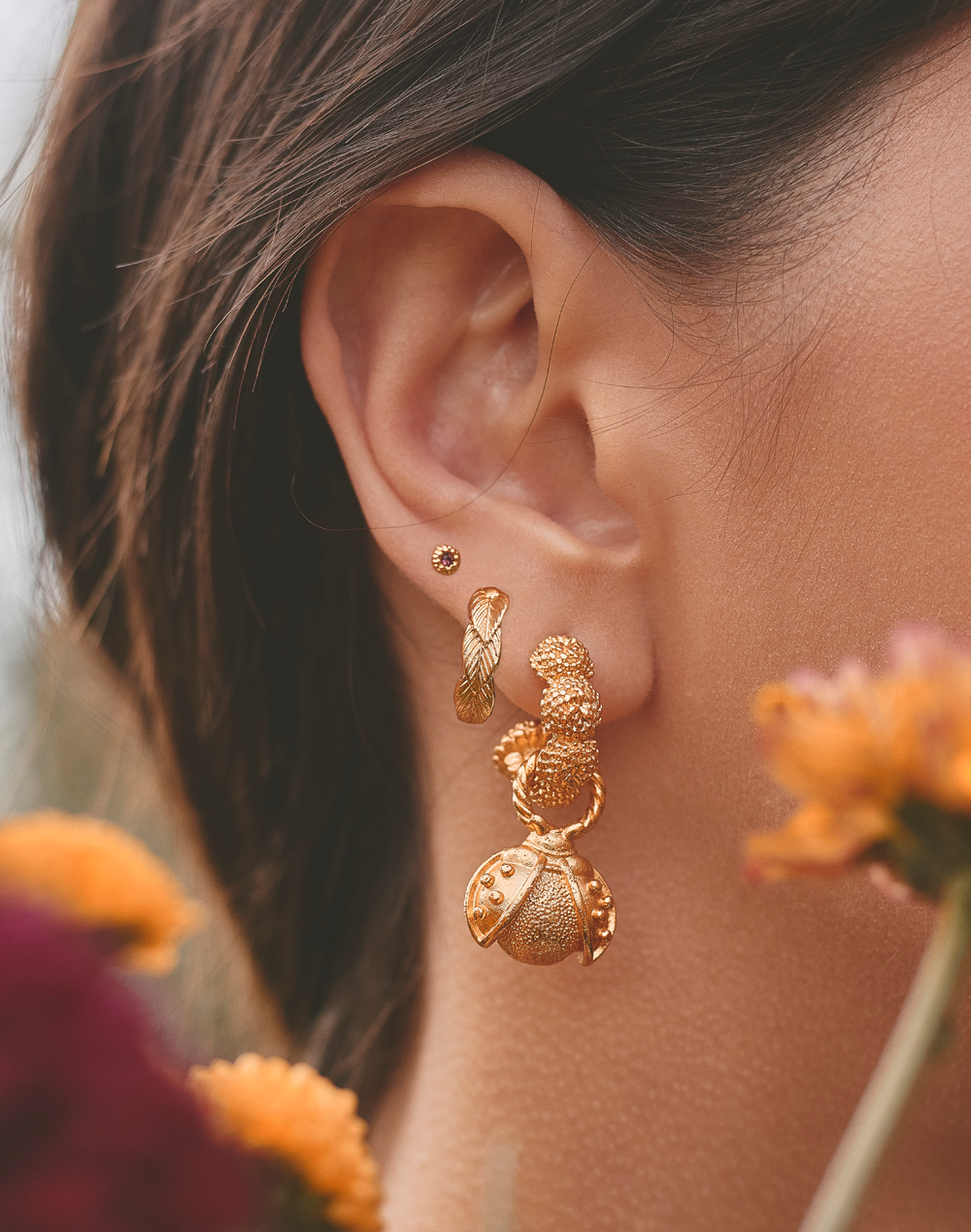 3-Piece Secret Garden Earring Set