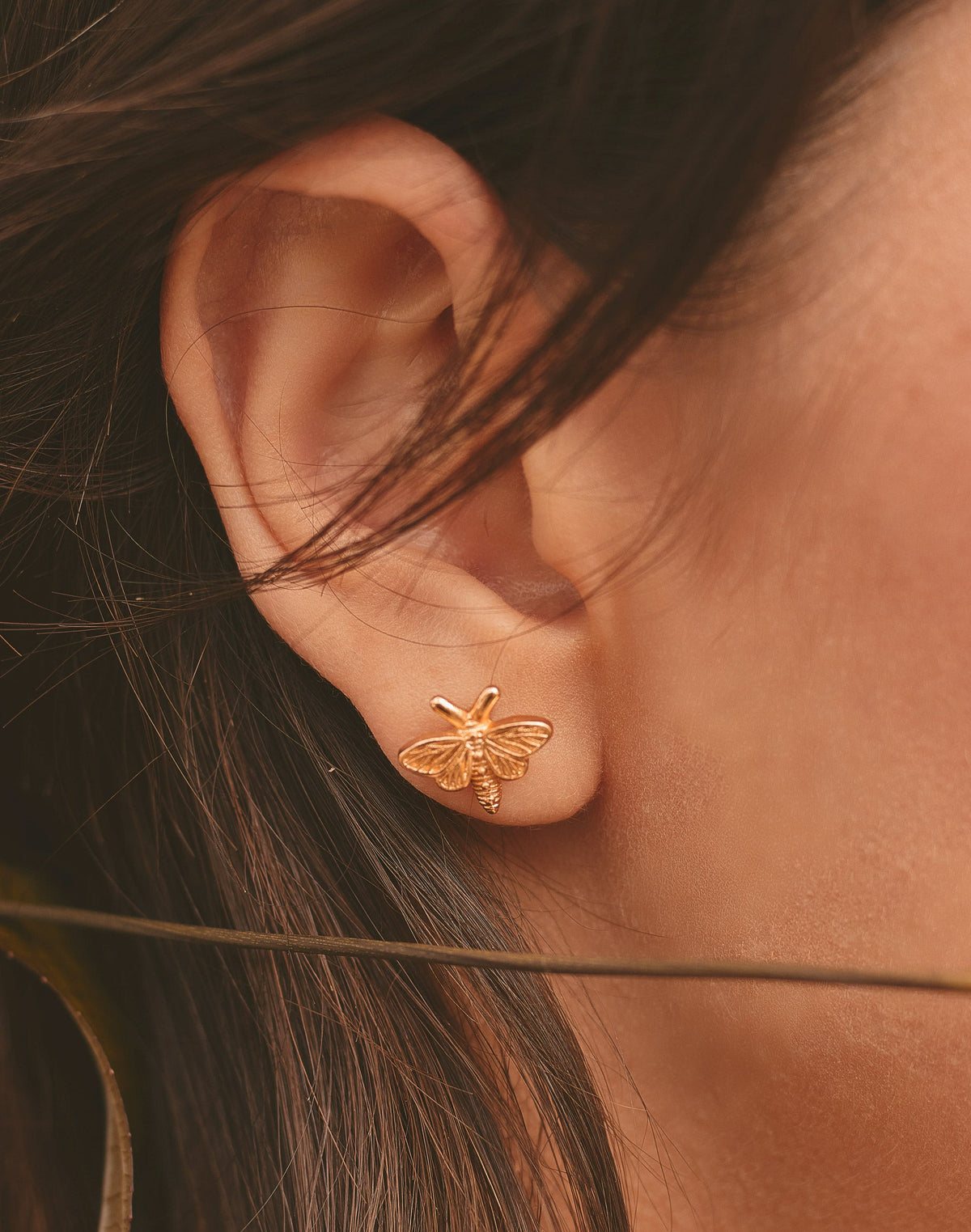 Mini Moth Stud Earrings