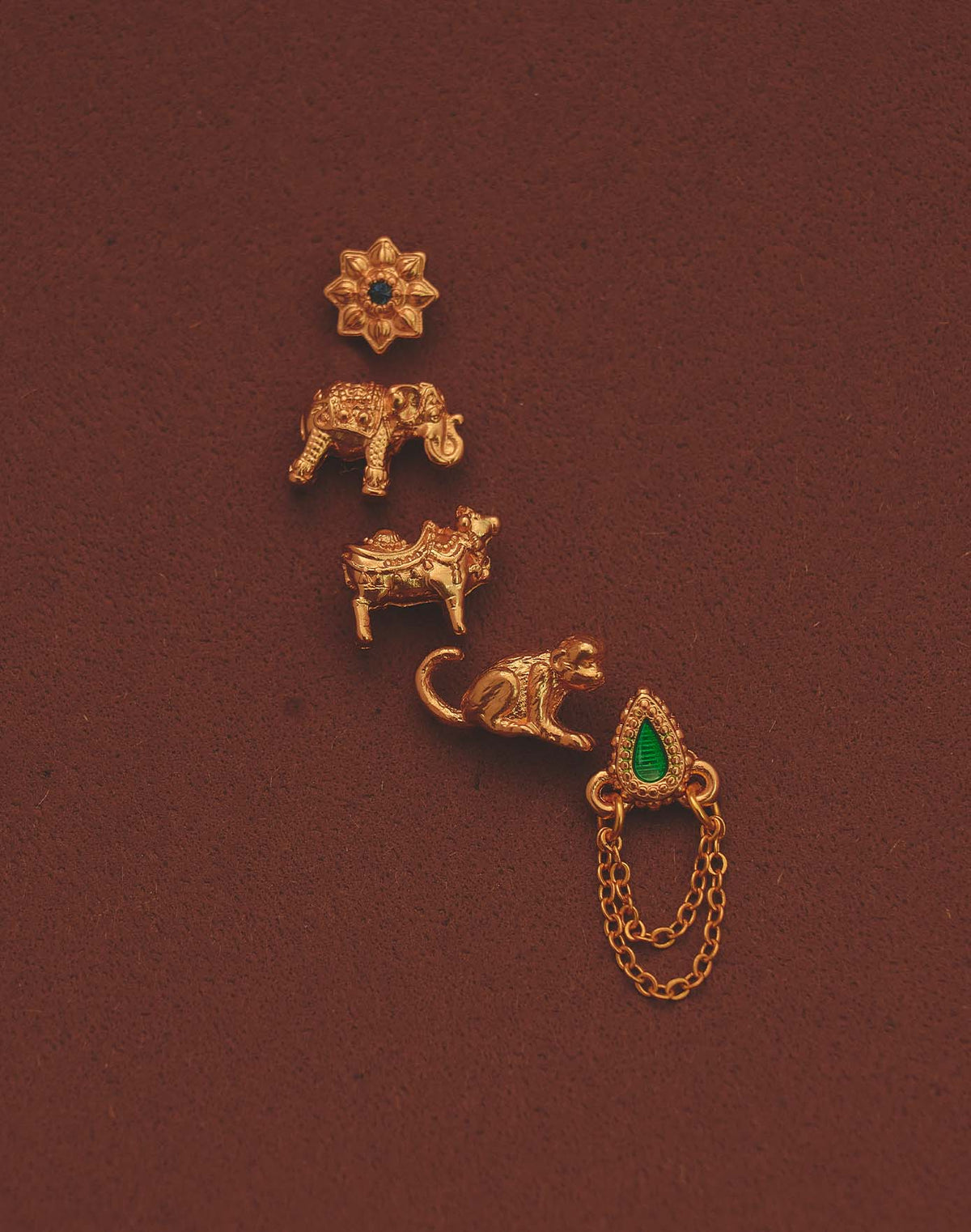 Set de 5 Aretes Templo Interior