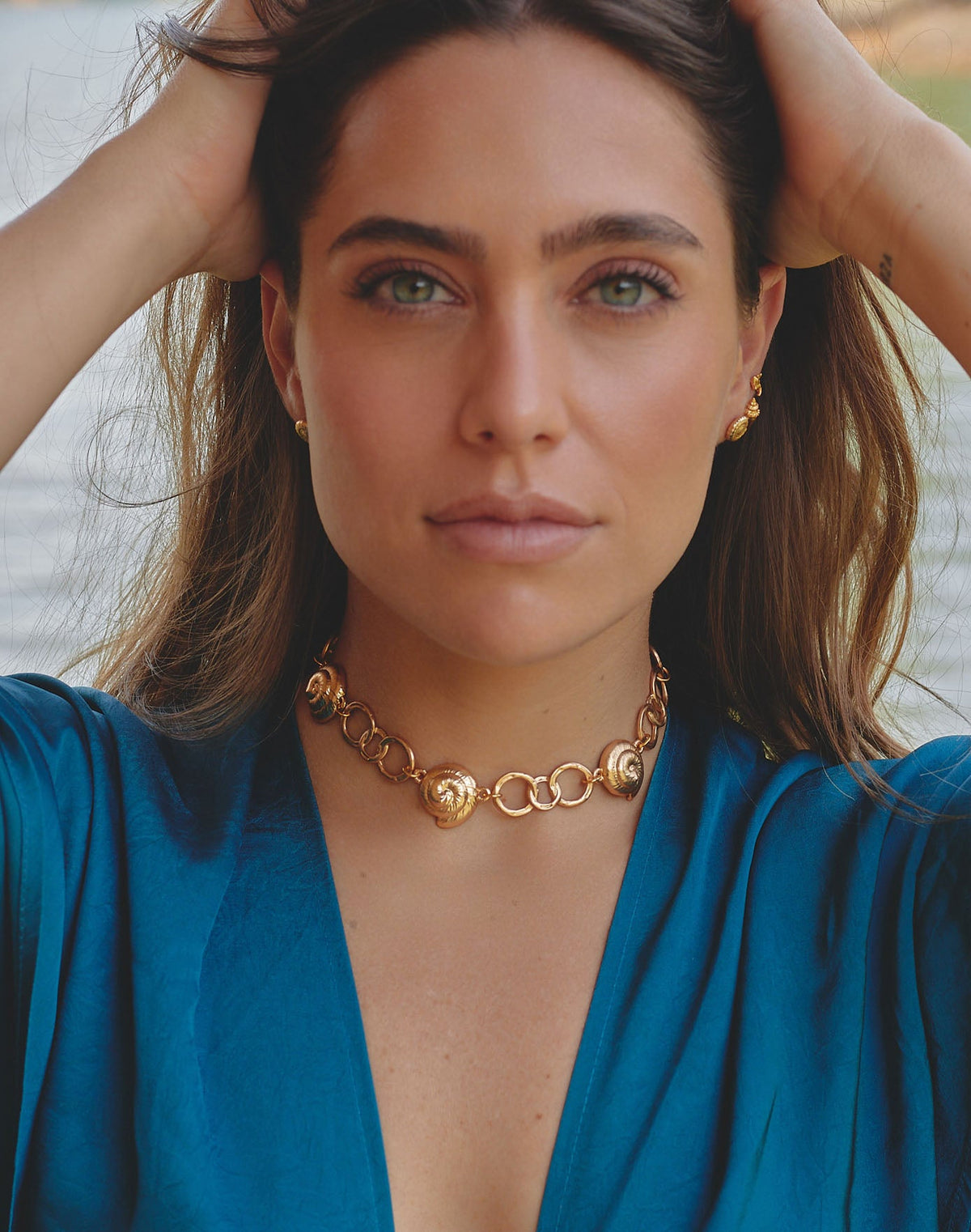 Seashell Choker & Earrings Set