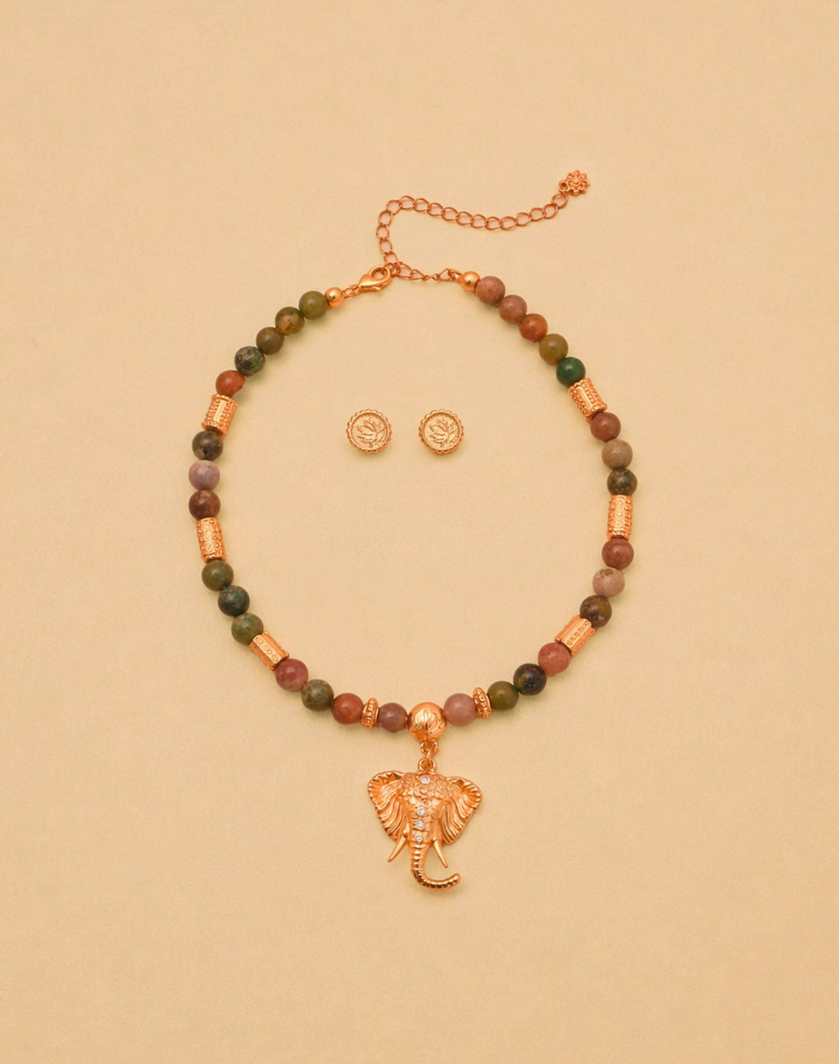 Set de Collar + Aretes Elefante Sagrado
