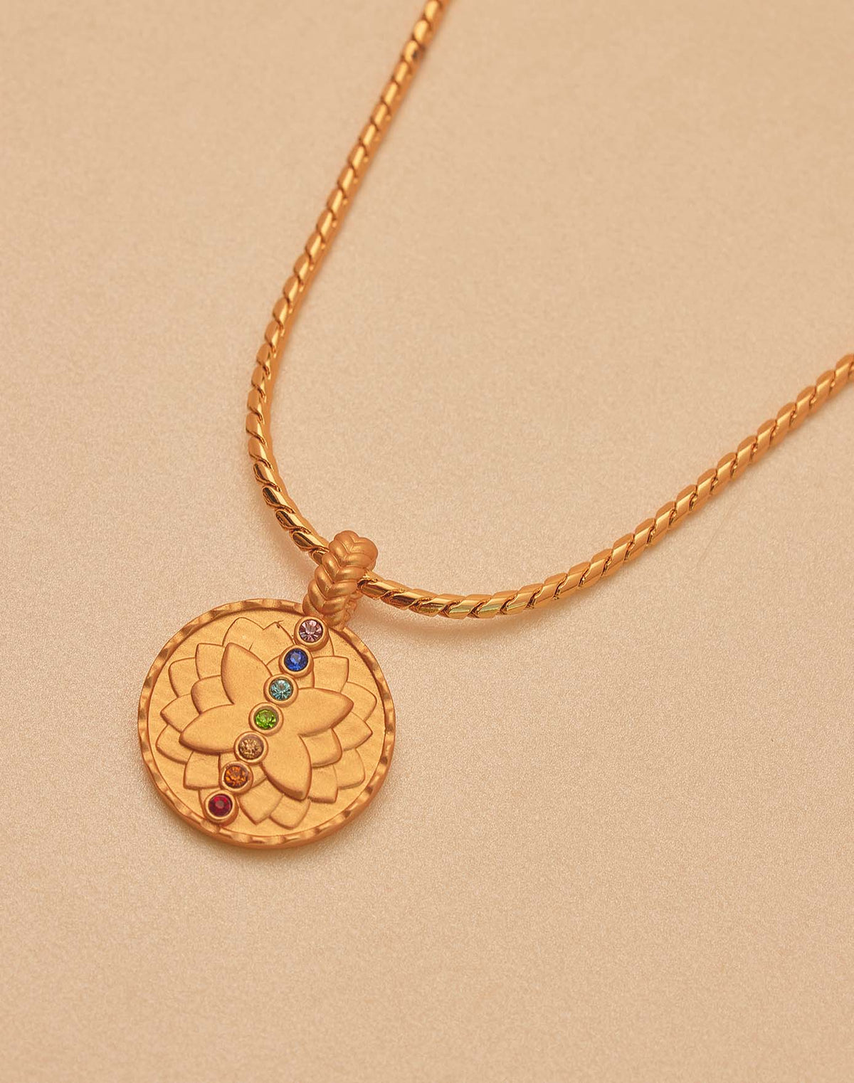 Set de Collar + Aretes Siete Chakras