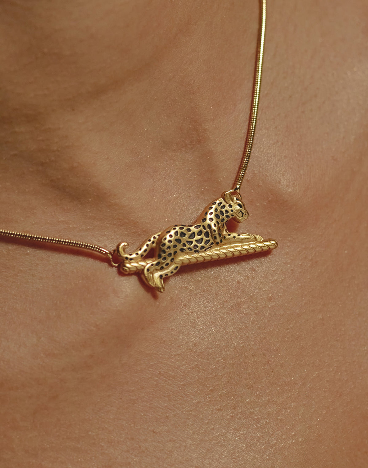 Jaguar Stud Earrings & Necklace Set