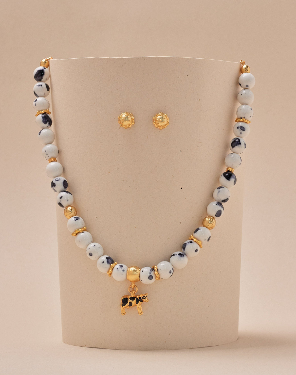 Cow Necklace and Earrings Set